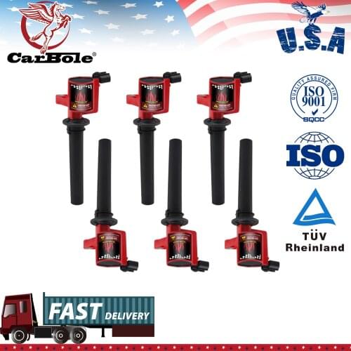 CarBole 6 Ignition Coil pack For Ford Mazda Mercury 3.0L V6 2001- 2004 2005 - 2008 High Performance Coil Car Accessories