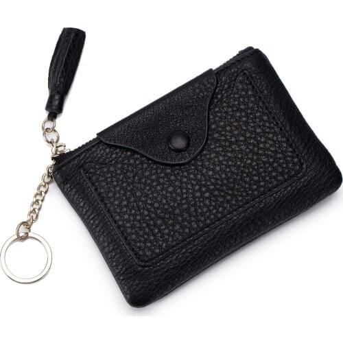 Korea Genuine Leather Coin Purse Women Small Wallet Girls Coin Bag Money Pouch Monedero Mini Men Coin Pouch MF-1650