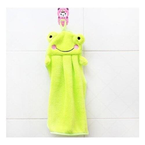 Bathing Children Nursery Towel Wipe Adorable Cartoon Duck Frog Panda Animal Hanging Child Baby Soft Plush Fabric 5