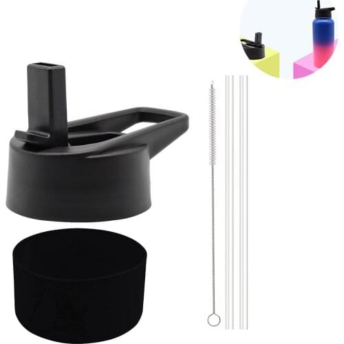 For Hydro Flask Bottle Straw Lid Set Wide Mouth Bottle Lid Sports Straw Cap Flip Top Lid Bottle Replacement Fits 12-64oz Bottles