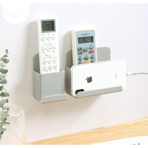 Wall Mounted Organizer Storage Box Remote Control Air Conditioner Storage Case Mobile Phone Plug Holder Stand Container 2 Sizes