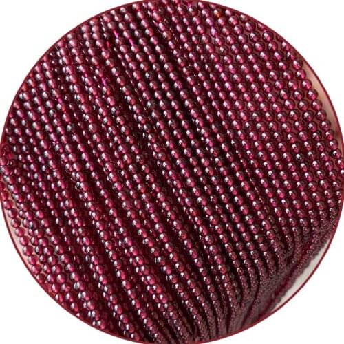 Natural Stone 2/3/4mm Tiny Beads Garnet Jades Stone Beads For Diy Wristband Choker Jewelry Waist Beads Chain Making