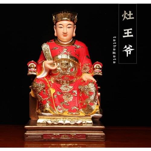 Wholesale Buddha figure Southeast Asia HOME exorcise evil spirits bring GOOD LUCK get rich ZAO SHEN ZAO WANGYE God buddha statue