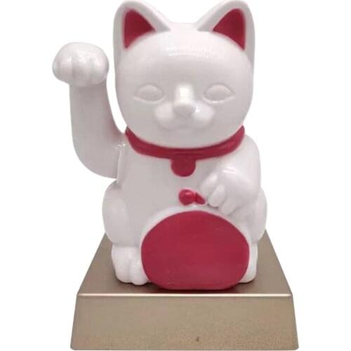 Lovely Adorable Cat Decor Solar Swing Dancing Toy Lucky Cat Car Home Office Tabletop Decoration Gifts Photo Props