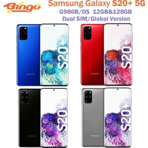 Samsung Galaxy S20+ 5G 128GB G986B/DS Unlocked Original Cellphone Global V Dual SIM Octa Core 6.7" Triple Cameras 12GB RAM NFC