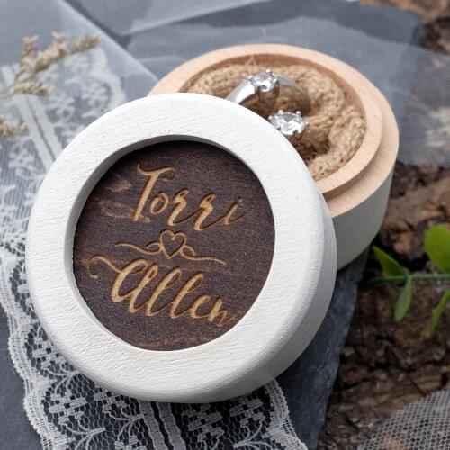 Personalized Wedding Ring Box Rustic Ring Bearer Box Wedding Keepsake Engagement Ring Holder Jewelry Box