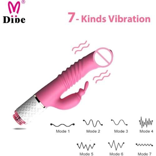 DIBE Silicone Rabbit Vibrators 7 speed Vagina Sucking massager Female Masturbation Vibrating Dildo Clitoral G-spot Stimulator