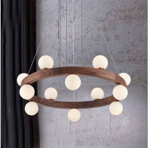 Nordic led stone led glass ball lustre suspension hanging lights home lighting led wall moon lamp livingroom