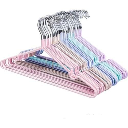 Metal Hanger Windproof Anti-skid Clothes Hanging Waterproof Clothes Rack No Trace Clothing Durable Thicken Hanger SN3148