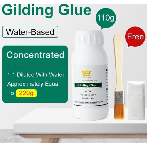 110g Gilding Glue for Gold Leaf Foil Water-based Glue for Gold Foil Sheets Arts Craft Paper Home Decoration DIY Gilding Adhesive
