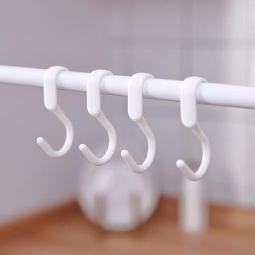 10 PCS Shower Curtain Hooks Plastic Bath Drape Glide Loop Curtain Hanger Clip for Bathroom Shower Closet Rod UD88
