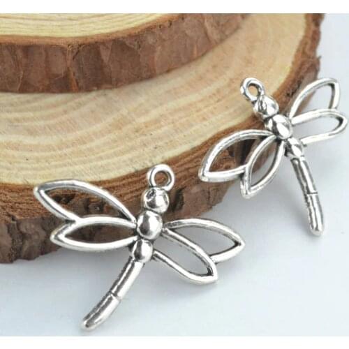 15Pcs Zinc Alloy dragonfly Charm vintage Tibetan Silver Pendant Jewelry Products Charms Diy Pendants For Necklace Bracelets D283