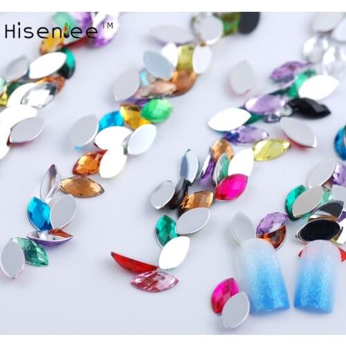 High quality 5x10mm 200Pcs colorful 3D horse eye nails nails flash stone rhinestones DIY nail art jewelry decoration