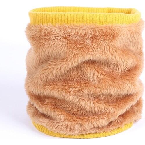 Winter Thick Warm Knitted Scarf Outdoor Double Layered Velvet Soft Scarves Fashion Men Women Unisex Solid Color Neck Warmer