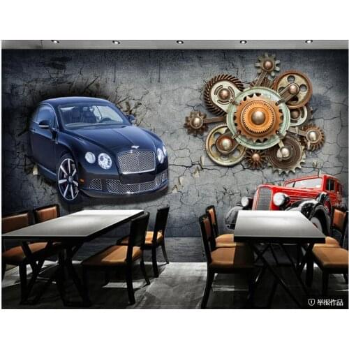 3d wall murals wallpaper for living room Heavy metal car retro nostalgic tooling home decor painting wall paper for walls 3 d