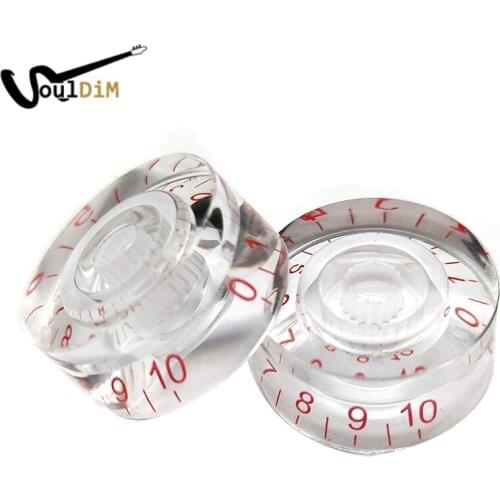 4pcs LP Electric Guitar Speed Control Knob Straight Guitar Knobs Acrylic Knob for LP Guitarra Accessories Transparent