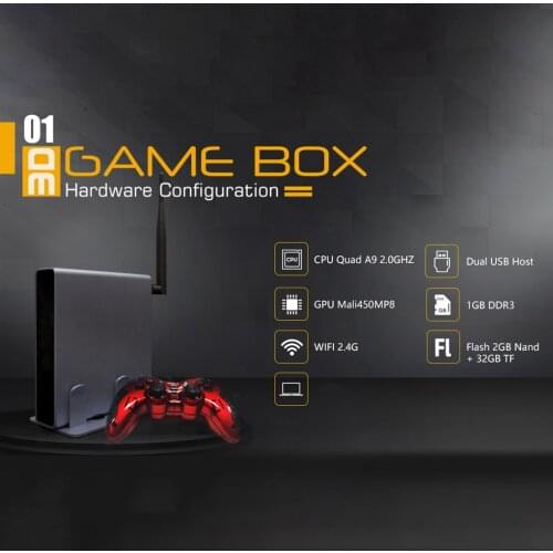 4K HDMI-compatible TV Gaming Host 2323 Games Emulator 3D Video Game Console Box With USB Wired Gamepad Controller EU US Plug