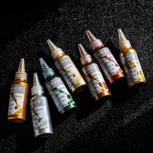 60ml Gold Paint Metallic Acrylic Waterproof Not Faded Diy Painted Pigments