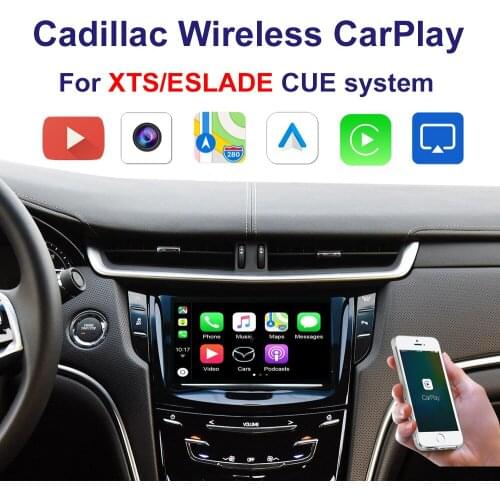 Wrieless Car Carplay interface support Iphone Android Auto Youtube video For 2014-2020 Cadillac CUE system XTS/ESLADE