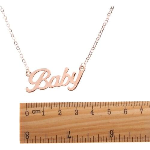 European Gift Alloy American Brand Paragraph Popular Short Necklace Letter BABY BABY Necklace