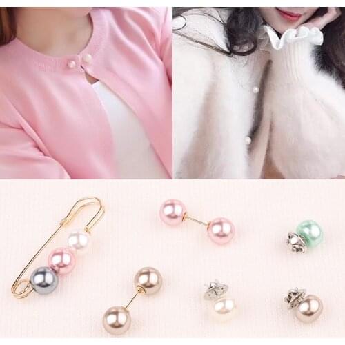 Many design Woman/Girl Imitation Pearl Brooch Classic Charm High Quality Accessories Simple Double Pearls colorful Brooches