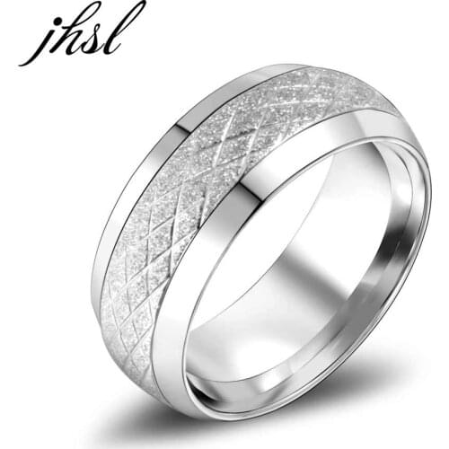 JHSL Vintage Rings for Men Stainless Steel Silver Color Fashion Jewelry Christmas Gift US Size 5 6 7 8 9 10 Wholesale