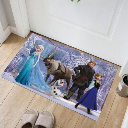 60X40cm Disney Frozen Rug Carpet Bathroom Decoration Door Mats Outdoor Anime Rug Kitchen Mats for Floor Anime Rug