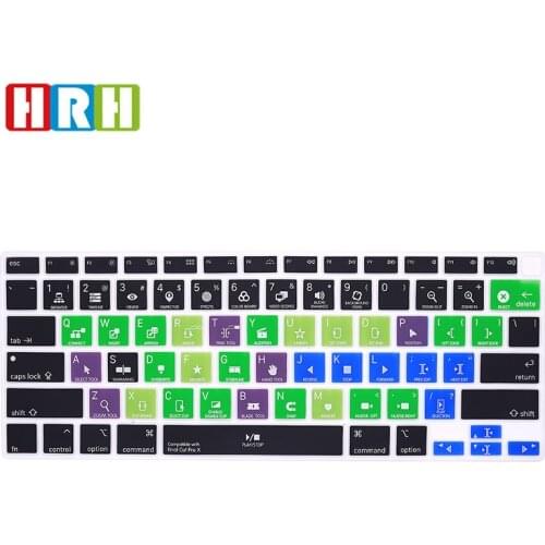 HRH Final Cut Pro X Shortcut Hotkey Keyboard Cover Skin For MacBook 2020 New 13.3 Air A2179 M1 A2337 US Keyboard Protective Film