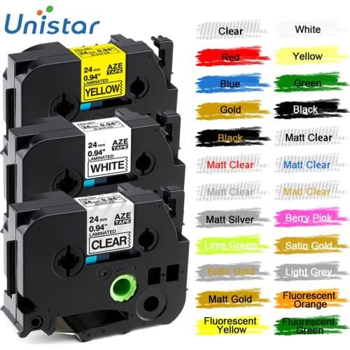 Unistar TZe-251 Label Tape Compatible for Brother Label Printer 24mm Black on White tz551 tz651 tz151 Printer Ribbon for PT-D600