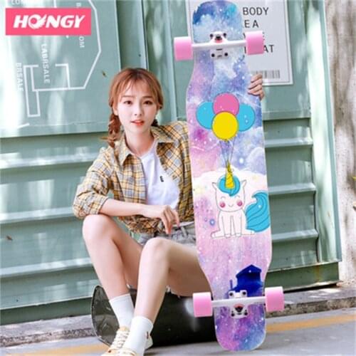 BZ Beginnner 107cm/42in longboard 7in Aluminium Truck Abec-7 Carton Steel Bearing Long board skateboard skate board hb0205