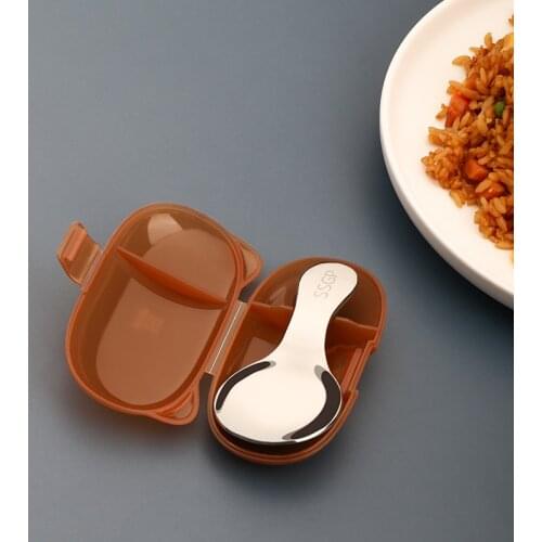 Cute Portable Travel 304 Stainless Steel High Quality Mini Spoons For Ice Cream Desserts Baby With Box Tableware Dinnerware