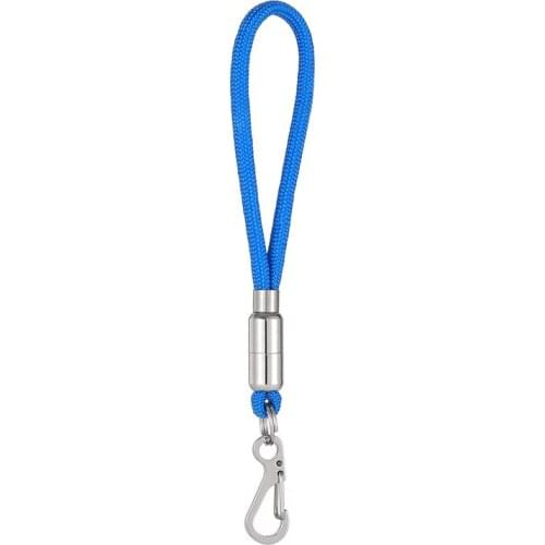A427 Outdoor keychain carabiner anti-lost strap stainless steel fixed buckle lanyard multi-function key ring EDC