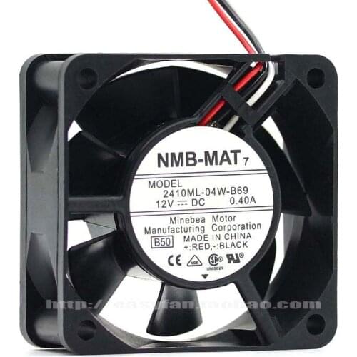 NEW NMB-MAT Minebea 2410ML-04W-B69 6025 6CM 12V 0.40A 3PIN high air volume cooling fan