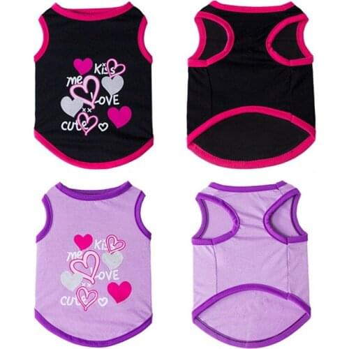 Pet Dog Clothes Cute Print Sleeveless Pet Vest Clothing for for Chihuahua Pug Summer Pet Puppy Dog T-shirts Pet Dog Outfits