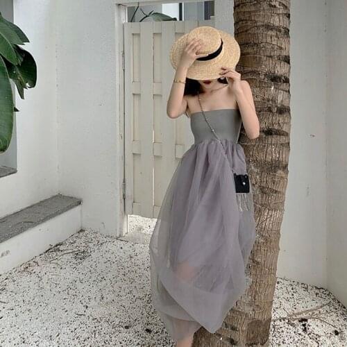 Women Dress Spring Summer French Elegant Sexy Gentle Temperament Female Irregular Tube Top High-waisted and thin fairy dress