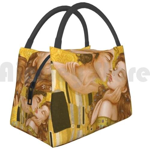 Portable Insulation Bag The Kiss The Kiss Kiss Klimt Love Masterpiece Classic Art Museum Vintage Classic