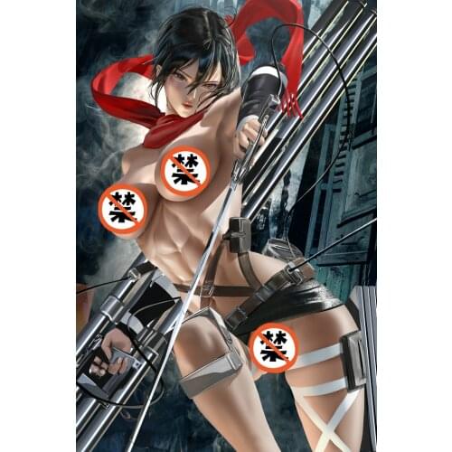 Print silk or canvas Attack on Titan Mikasa Historia art poster 16x24 24x36 inch custom living room bedroom hanging picture