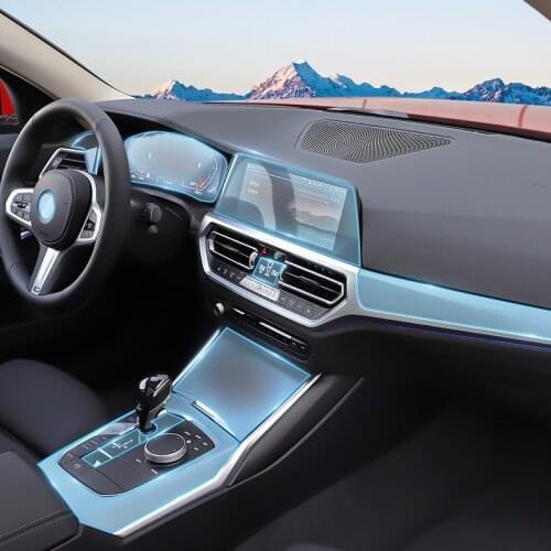 Car Interior Center Console Transparent TPU Protective Anti-Scratch Repair Film Accessories Refit Sticker Decor For BMW 3 Series