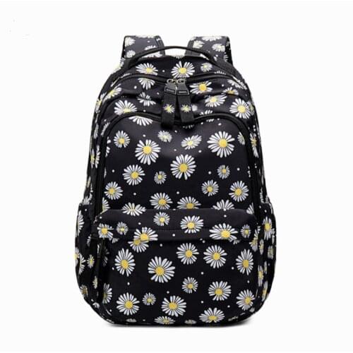 Crossten Large schoolbag Student School Backpack Flower Printed Waterproof Bagpack Book Bags For Teenage Girls Kids-bag