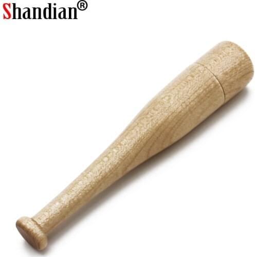 SHANDIAN Wooden Baseball bat usb flash drive 128GB pen drive 64GB maple model pendrive memory stick flash card Creative gifts