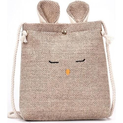 M512 Cartoon Child Bag Sweet Cute Fashion Cotton Orecchiette Shoulder Messenger Bag