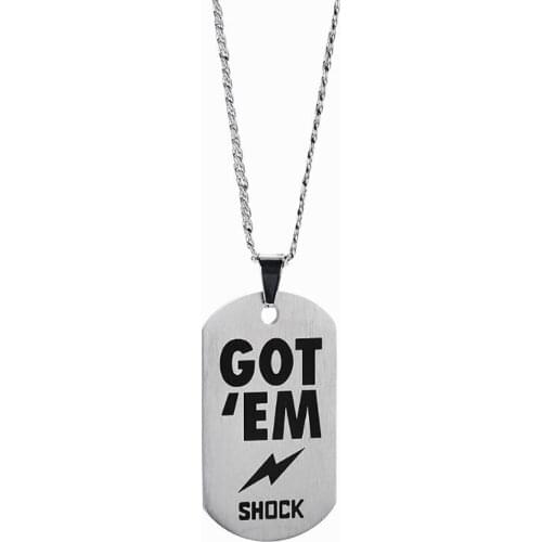 Stainless Steel Military Dog Tag Men Punk Rock Pendant Necklace Human Marine Corps Jewelry Gift For Him with Chain