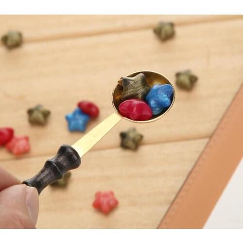 Wax Stamp Seal Lacquer Spoon Vintage Wood Handle Elegant Retro Appropriate Size Lightweight Invitation Card Sealing Wax Spoons
