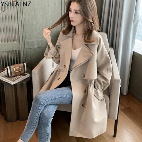 Women Windbreaker Spring Autumn Classic Trench Coat Casual Thin Female Overcoat Long Clothes Woman Slim Outwear New Ropa Mujer