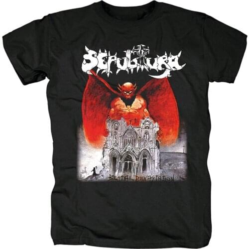 11 designs vintage Brazil Demon Skull Rose Sepultura Rock shirt 3D fitness Punk Hardrock heavy Metal 100%Cotton skateboard