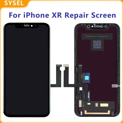 For iPhone XR LCD Display Glass Touch Screen Panel Assembly For IPhone XR Screen Replacement Parts (Black)