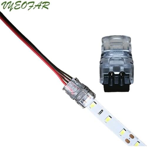 100pcs 2pin 10mm LED Strip Connector For Single Color Strip 5050 LED Strip to wire Connect Terminals 5050 Strip Power connector