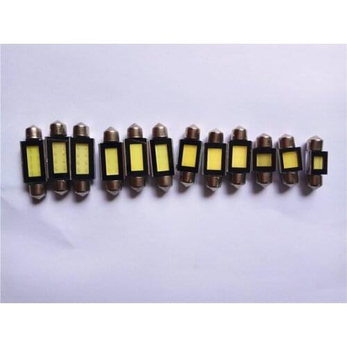 100pcs C5W C10W Car-styling Festoon Dome Plate COB light canbus no error Reading Lights Auto housing car Interior lamp free ship