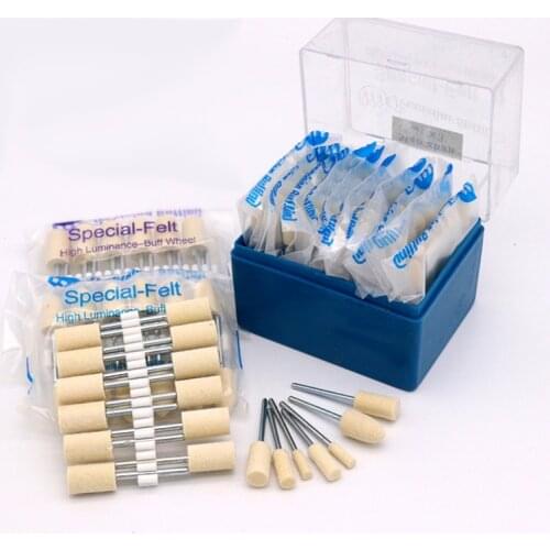 12pcs/lot 2.35mm/3mm Woolen Felt High Luminance Precision Buff Wheel Grinding Head Polishing Wheel