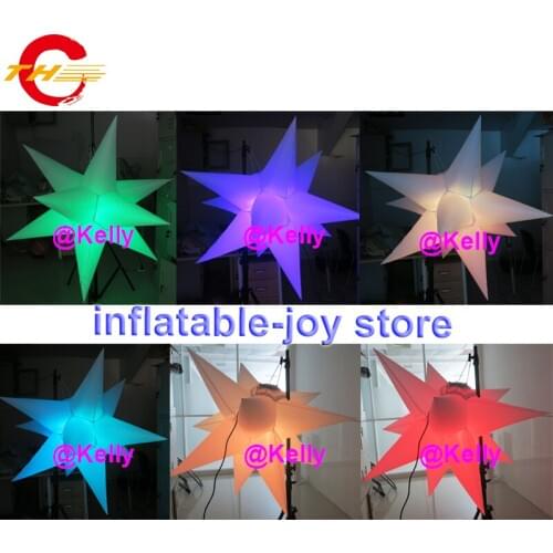 15pcs per lot inflatable star balloon with led, commercial stage decorate led inflatables, cheap led inflatable balloons